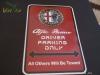Alfa Romeo Parking Only matrica