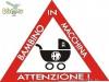 Alfa Romeo bambino in macchina matrica