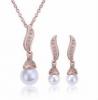 18 k rose gold plated kszer szett nyaklnc s flbeval
