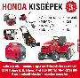 HONDA kisgépek: áramfejlesztő fűnyíró traktor, fűkasza szivattyú stb. 3 év gari!