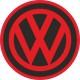 Volkswagen logo 2 matrica kls piros fekete