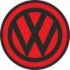 Volkswagen logo 1 matrica kls piros fekete