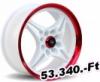 Rota Auto x, JDM styled, fehr-piros dszcskkal, 15x6.5, 15x7.0 coll-ban rendelhet alufelni