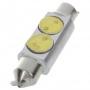 39mm 2W 6500K 29-Lumen 2-SMD LED fehr izz az auts (12V)