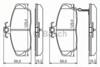 Bosch 0 986 424 214 BOSCH fkbett kszlet, trcsafk HONDA CONCERTO, CIVIC, MG MG, ROVER 800, 400, 25, 200, 45, CABRIOLET, COUPE, STREETWISE