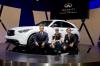 Sebastian Vettel with the Infiniti FX Sebastian Vettel edition