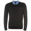 Pierre cardin Mock Layer Striped Knit frfi pulver