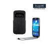 BUGATTI UltraThin Flip Case lefel nyl flip tok - 08296 - hvszmkijelzs - FEKETE - SAMSUNG GT-I9500 / I9502 / I9505 / I9506 Galaxy S IV. - GYRI