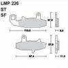 AP RACING fkbett els SUZUKI DR 650 R 1992 1992 226 SF