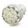 Led izz 12V 1W BA15S 12 led piros (CA-52112-R)