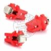 --LED IZZ 12V T5 PIROS FOGLALATTAL (B8.5D)