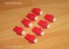 Piros smd led 5050 mszerfal izz helyett 8db